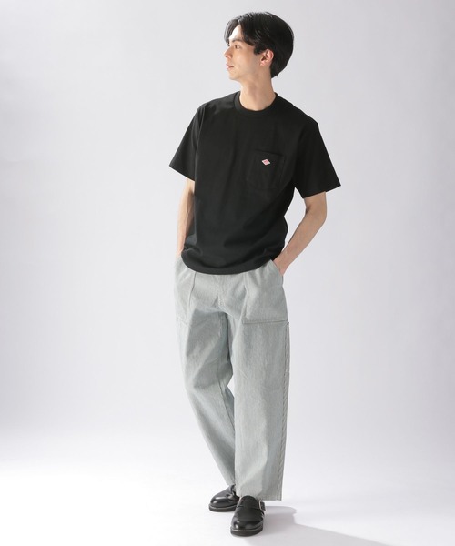 DANTON(ダントン)の「【DANTON(ダントン)】クルーネックポケットTシャツ(Tシャツ/カットソー・メンズ・ホワイト/ブラック/アイボリー・LARGE)」の5枚目の写真