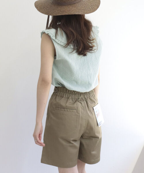 fredy emue（フレディエミュ）の「チェックBIG衿ブラウス（シャツ/ブラウス・レディース・ベージュ系その他/グリーン系その他/ブルー系その他・38）」の7枚目の写真