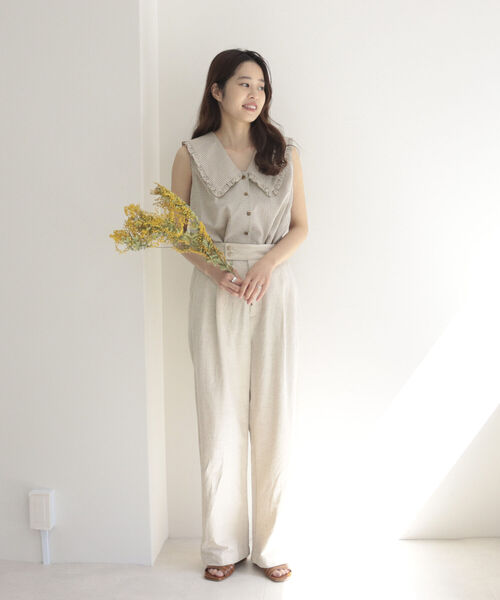 fredy emue（フレディエミュ）の「チェックBIG衿ブラウス（シャツ/ブラウス・レディース・ベージュ系その他/グリーン系その他/ブルー系その他・38）」の15枚目の写真