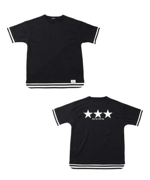 GLAZOS（グラソス）の「天竺・接触冷感ドロップショルダーバックスタープリント半袖Ｔシャツ（Tシャツ/カットソー・キッズ・ホワイト/ブラック・130cm/140cm/150cm/160cm/170cm）」の3枚目の写真