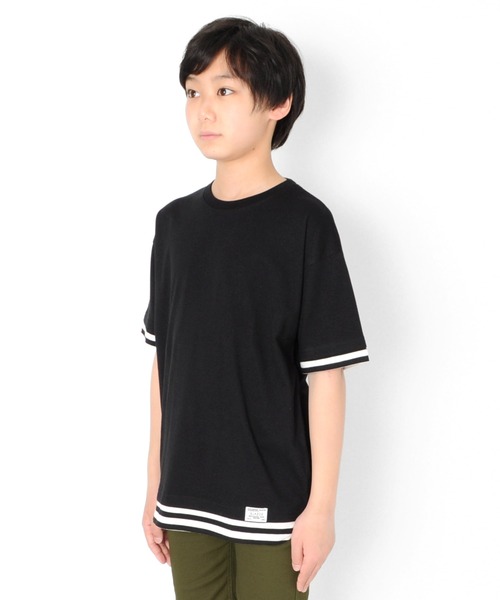 GLAZOS（グラソス）の「天竺・接触冷感ドロップショルダーバックスタープリント半袖Ｔシャツ（Tシャツ/カットソー・キッズ・ホワイト/ブラック・130cm/140cm/150cm/160cm/170cm）」の6枚目の写真