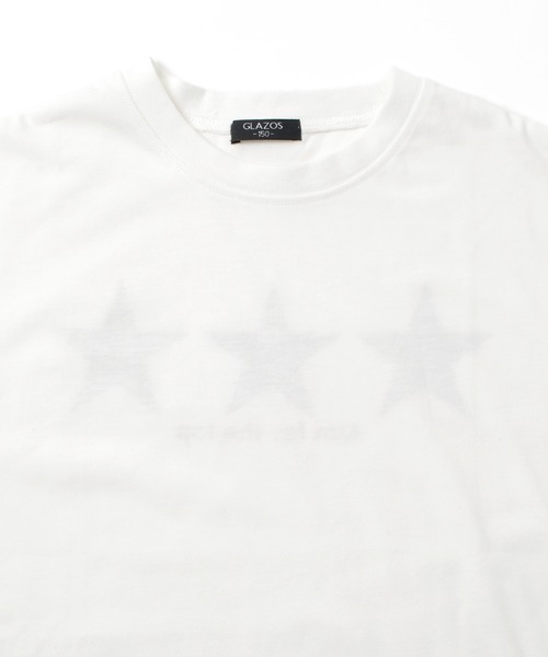 GLAZOS（グラソス）の「天竺・接触冷感ドロップショルダーバックスタープリント半袖Ｔシャツ（Tシャツ/カットソー・キッズ・ホワイト/ブラック・130cm/140cm/150cm/160cm/170cm）」の8枚目の写真