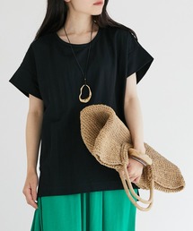 Doux archives（ドゥアルシーヴ）の「接触冷感袖ねじりトップス（Tシャツ/カットソー）」