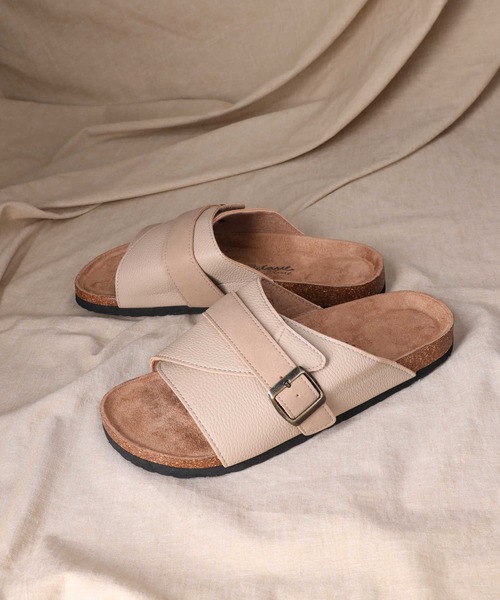 Right-on（ライトオン）の「テープベルトサンダル（サンダル・メンズ・ベージュ/ブラック・L/M）」の9枚目の写真