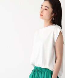 OPAQUE.CLIP | シルキースーピマ フレンチスリーブカットソー(Tシャツ/カットソー)