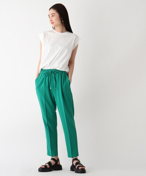 OPAQUE.CLIP（オペークドットクリップ）の「◆シルキースーピマ フレンチスリーブカットソー【WEB限定カラー・サイズ】（Tシャツ/カットソー・レディース・ブラック/ブルー/グリーン/ブラウン系その他/キャメル/ホワイト系/ブラウン系その他5・40/38/42/36/34）」の11枚目の写真