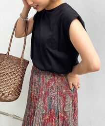 OPAQUE.CLIP | シルキースーピマ フレンチスリーブカットソー【WEB限定カラー・サイズ】(Tシャツ/カットソー)