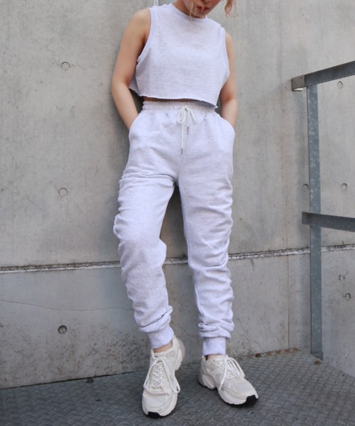 FIG&VIPER（フィグアンドバイパー）の「シャーリングLOGOジョガーライトPT（その他パンツ・レディース・ライトグレー/ピンク/ダークグレー・FREE）」の2枚目の写真