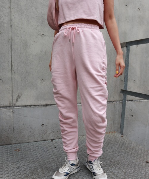 FIG&VIPER（フィグアンドバイパー）の「シャーリングLOGOジョガーライトPT（その他パンツ・レディース・ライトグレー/ピンク/ダークグレー・FREE）」の21枚目の写真