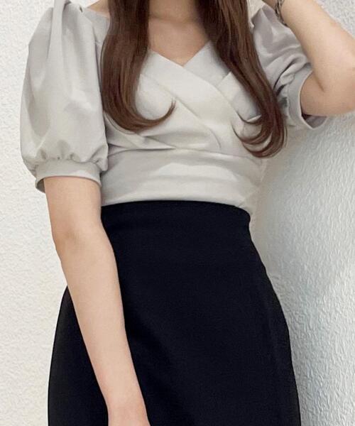 INGNI(イング)の「カシュクールトップス(Tシャツ/カットソー・レディース・ブラック/パープル/グレー系その他・M)」の3枚目の写真