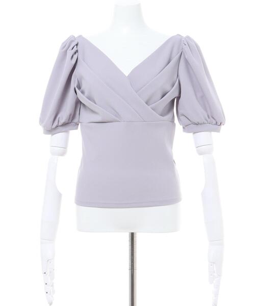 INGNI(イング)の「カシュクールトップス(Tシャツ/カットソー・レディース・ブラック/パープル/グレー系その他・M)」の4枚目の写真