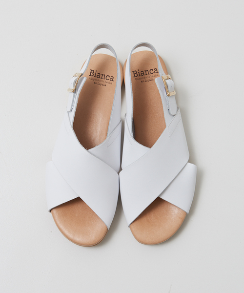 BIANCA（ビアンカ）の「【BIANCA】 レザークロスサンダル（サンダル・レディース・ホワイト/ブラック/キャメル・37/39/38）」の10枚目の写真