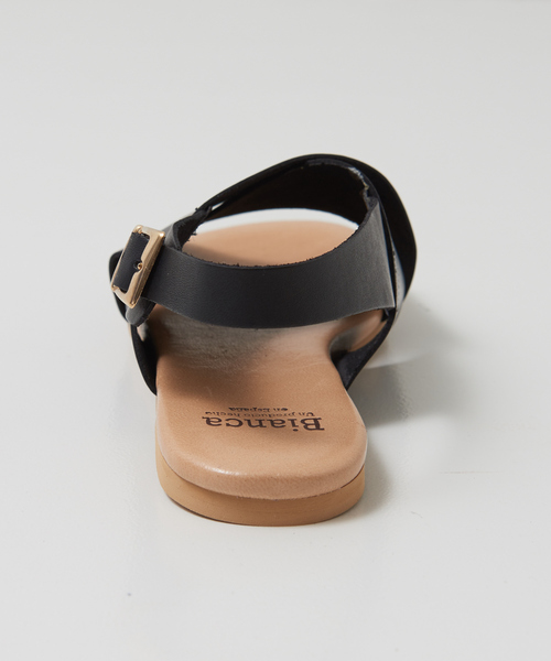 BIANCA（ビアンカ）の「【BIANCA】 レザークロスサンダル（サンダル・レディース・ホワイト/ブラック/キャメル・37/39/38）」の8枚目の写真