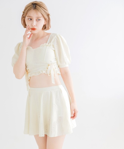 Dita Muaj.（ディータムアージュ）の「選べるレースビキニスカート or ワンピース 水着（水着・レディース・ホワイト系1/ホワイト系2/ブラック系1/ブラック系2/ライトグリーン系1/ライトグリーン系2・M/L/XL）」の2枚目の写真