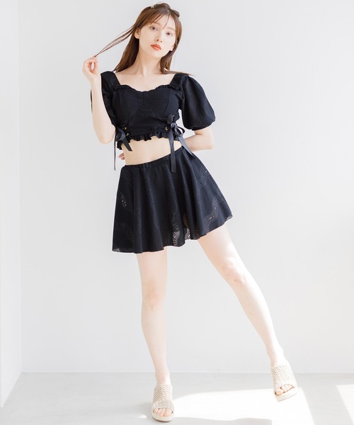 Dita Muaj.（ディータムアージュ）の「選べるレースビキニスカート or ワンピース 水着（水着・レディース・ホワイト系1/ホワイト系2/ブラック系1/ブラック系2/ライトグリーン系1/ライトグリーン系2・M/L/XL）」の4枚目の写真