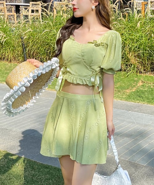 Dita Muaj.（ディータムアージュ）の「選べるレースビキニスカート or ワンピース 水着（水着・レディース・ホワイト系1/ホワイト系2/ブラック系1/ブラック系2/ライトグリーン系1/ライトグリーン系2・M/L/XL）」の5枚目の写真