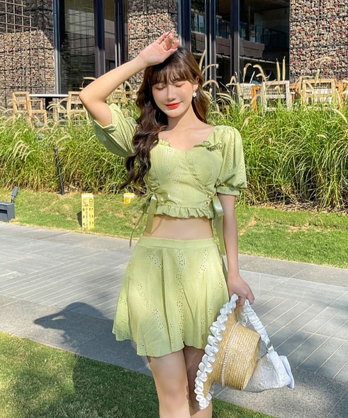 Dita Muaj.（ディータムアージュ）の「選べるレースビキニスカート or ワンピース 水着（水着・レディース・ホワイト系1/ホワイト系2/ブラック系1/ブラック系2/ライトグリーン系1/ライトグリーン系2・M/L/XL）」の9枚目の写真