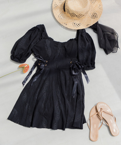 Dita Muaj.（ディータムアージュ）の「選べるレースビキニスカート or ワンピース 水着（水着・レディース・ホワイト系1/ホワイト系2/ブラック系1/ブラック系2/ライトグリーン系1/ライトグリーン系2・M/L/XL）」の22枚目の写真