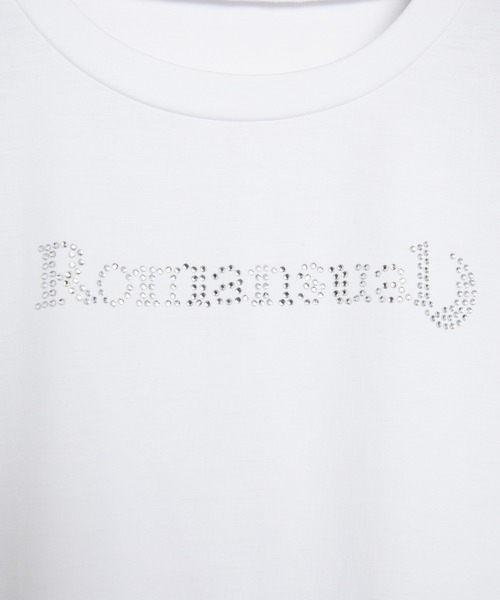 Romansual(ロマンシュアル)の「Romansual/クリスタルラインストーンTシャツ(Tシャツ/カットソー・レディース・ホワイト/ブラック・FREE)」の8枚目の写真