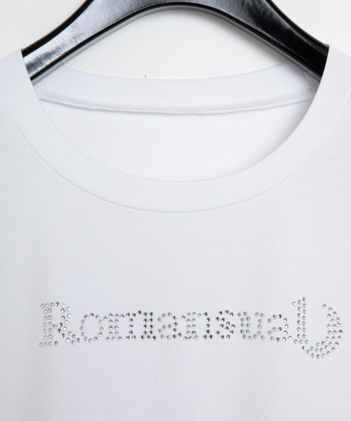 Romansual(ロマンシュアル)の「Romansual/クリスタルラインストーンTシャツ(Tシャツ/カットソー・レディース・ホワイト/ブラック・FREE)」の10枚目の写真