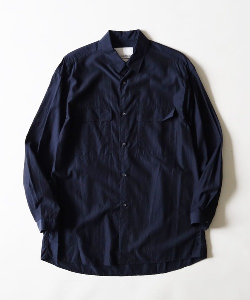 WHITE MOUNTAINEERING(ホワイトマウンテニアリング)の「LONG SLEEVES SHIRT(シャツ/ブラウス・メンズ・ブラック/ネイビー・1/0)」の1枚目の写真
