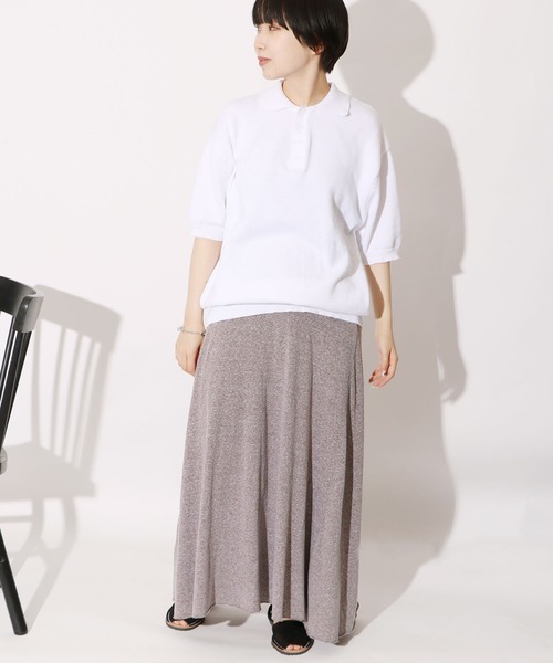 CAL.Berries(カルベリーズ)の「CAL.Berries/カルベリーズ BOARD WALK MAXI SKIRT WOMEN'S マキシスカート(スカート・レディース・ダークネイビー/ブラウン/ネイビー・S)」の13枚目の写真