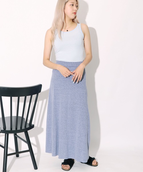 CAL.Berries(カルベリーズ)の「CAL.Berries/カルベリーズ BOARD WALK MAXI SKIRT WOMEN'S マキシスカート(スカート・レディース・ダークネイビー/ブラウン/ネイビー・S)」の9枚目の写真