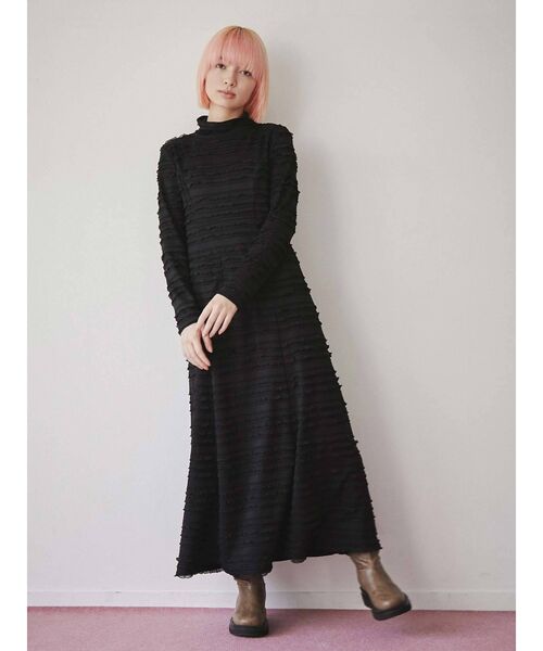 merry jenny（メリージェニー）の「frillyカットロングワンピース（ワンピース・レディース・アイボリー/ブラック・FREE）」の2枚目の写真