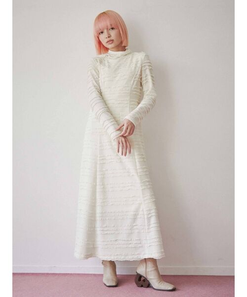 merry jenny（メリージェニー）の「frillyカットロングワンピース（ワンピース・レディース・アイボリー/ブラック・FREE）」の10枚目の写真