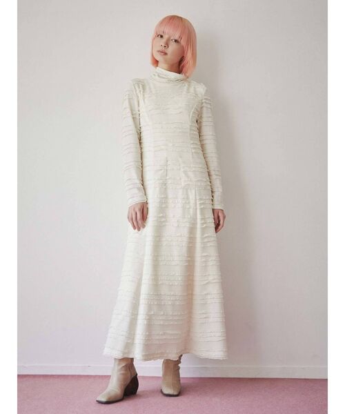 merry jenny（メリージェニー）の「frillyカットロングワンピース（ワンピース・レディース・アイボリー/ブラック・FREE）」の7枚目の写真