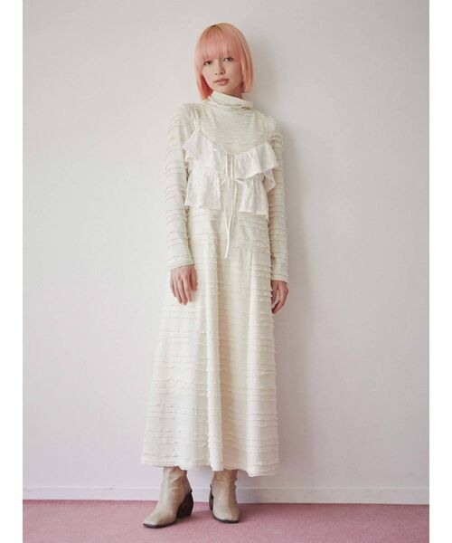 merry jenny（メリージェニー）の「frillyカットロングワンピース（ワンピース・レディース・アイボリー/ブラック・FREE）」の11枚目の写真