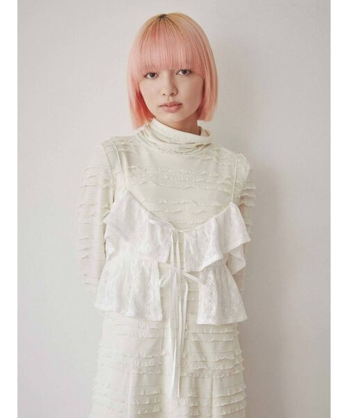 merry jenny（メリージェニー）の「frillyカットロングワンピース（ワンピース・レディース・アイボリー/ブラック・FREE）」の17枚目の写真