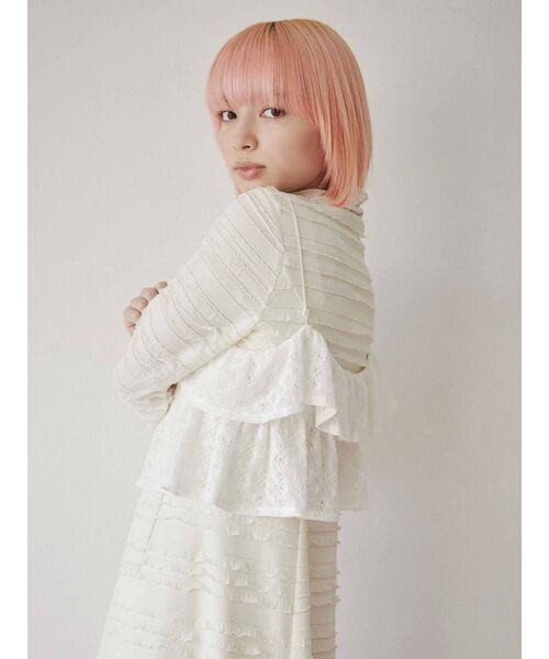 merry jenny（メリージェニー）の「frillyカットロングワンピース（ワンピース・レディース・アイボリー/ブラック・FREE）」の19枚目の写真