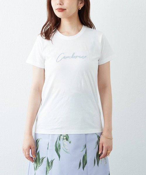 natural couture(ナチュラルクチュール)の「ハンドライティング風シンプルT(Tシャツ/カットソー・レディース・ホワイト系/ブラック系/サックスブルー/オフホワイト・FREE)」の17枚目の写真