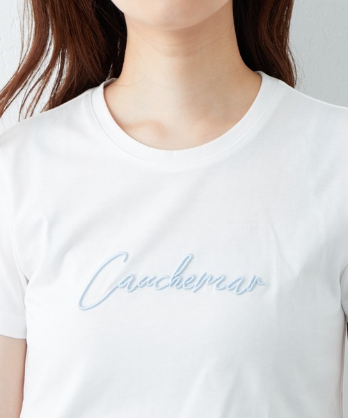 natural couture(ナチュラルクチュール)の「ハンドライティング風シンプルT(Tシャツ/カットソー・レディース・ホワイト系/ブラック系/サックスブルー/オフホワイト・FREE)」の20枚目の写真