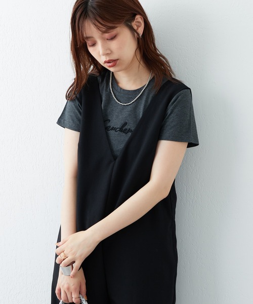 natural couture(ナチュラルクチュール)の「ハンドライティング風シンプルT(Tシャツ/カットソー・レディース・ホワイト系/ブラック系/サックスブルー/オフホワイト・FREE)」の10枚目の写真