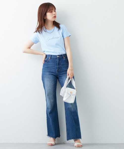 natural couture(ナチュラルクチュール)の「ハンドライティング風シンプルT(Tシャツ/カットソー・レディース・ホワイト系/ブラック系/サックスブルー/オフホワイト・FREE)」の15枚目の写真