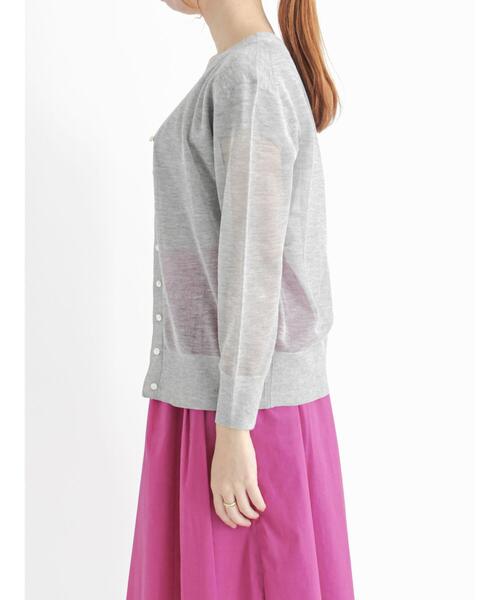 Te chichi（テチチ）の「LEVITA Vネックカーディガン（カーディガン/ボレロ・レディース・ネイビー/グリーン/ベージュ/グレー・ﾌﾘ-）」の10枚目の写真