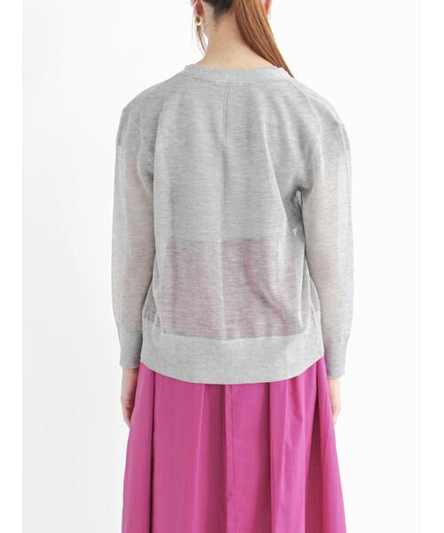 Te chichi（テチチ）の「LEVITA Vネックカーディガン（カーディガン/ボレロ・レディース・ネイビー/グリーン/ベージュ/グレー・ﾌﾘ-）」の11枚目の写真