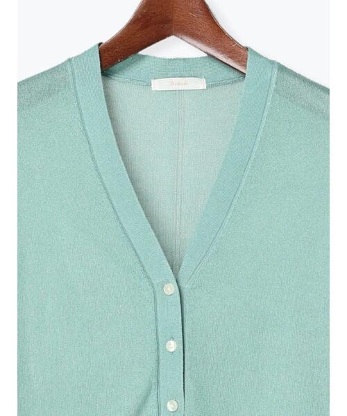 Te chichi（テチチ）の「LEVITA Vネックカーディガン（カーディガン/ボレロ・レディース・ネイビー/グリーン/ベージュ/グレー・ﾌﾘ-）」の16枚目の写真