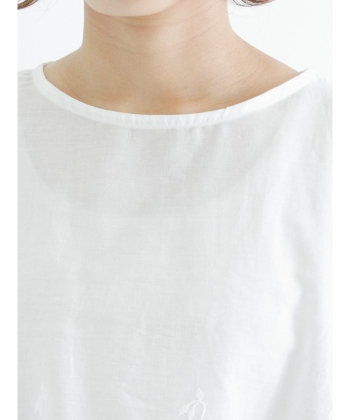 Samansa Mos2（サマンサ モスモス）の「立体花刺繍ブラウス（シャツ/ブラウス・レディース・ブラック/オフホワイト/グリーン/キナリ・ﾌﾘ-）」の16枚目の写真