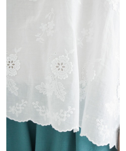 Samansa Mos2（サマンサ モスモス）の「立体花刺繍ブラウス（シャツ/ブラウス・レディース・ブラック/オフホワイト/グリーン/キナリ・ﾌﾘ-）」の18枚目の写真