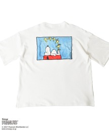 【PEANUTS(ピーナッツ)】スヌーピー/バックプリントワッフルTシャツ B(POPPINS)