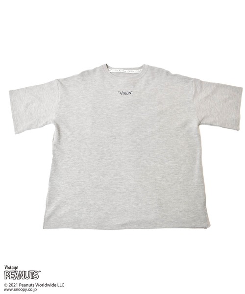 POPPINS(ポピンズ)の「【PEANUTS(ピーナッツ)】スヌーピー/バックプリントワッフルTシャツ B(POPPINS)(Tシャツ/カットソー・レディース・グレー/ホワイト・FREE)」の4枚目の写真