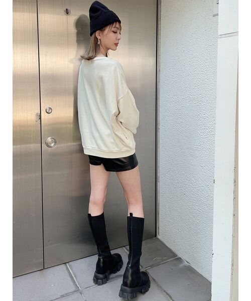 GYDA（ジェイダ）の「ニットドッキングボリュームソールブーツ（ブーツ・レディース・ブラック・SMALL/MEDIUM/LARGE）」の7枚目の写真