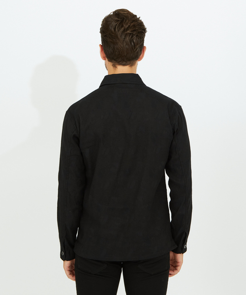 5351 POUR LES HOMMES(ゴーサンゴーイチプールオム)の「クールメッシュジャガードシャツブルゾン(シャツ/ブラウス・メンズ・ブルー/ブラック/イエロー・48/46/44/50)」の7枚目の写真