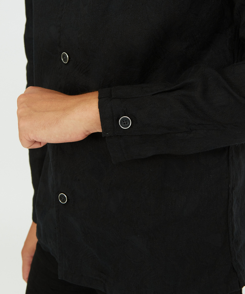 5351 POUR LES HOMMES(ゴーサンゴーイチプールオム)の「クールメッシュジャガードシャツブルゾン(シャツ/ブラウス・メンズ・ブルー/ブラック/イエロー・48/46/44/50)」の10枚目の写真