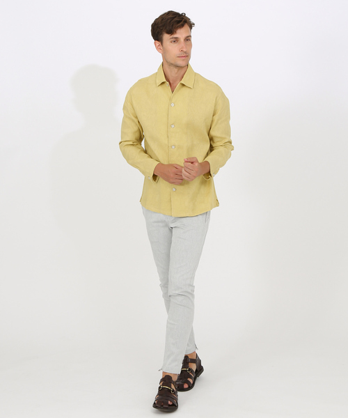 5351 POUR LES HOMMES(ゴーサンゴーイチプールオム)の「クールメッシュジャガードシャツブルゾン(シャツ/ブラウス・メンズ・ブルー/ブラック/イエロー・48/46/44/50)」の17枚目の写真