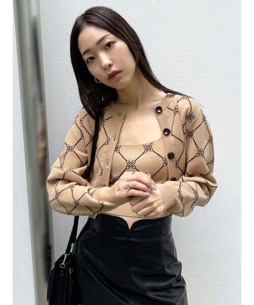 EMODA(エモダ)の「ジャガードツインニット(ニット/セーター・レディース・ブラック/ブルー/その他/その他1・FREE)」の5枚目の写真