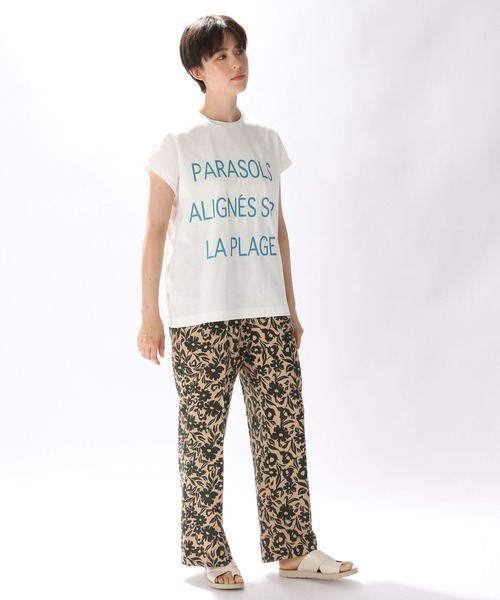 niko and...（ニコアンド）の「ロゴフレンチTシャツ（Tシャツ/カットソー・レディース・ホワイト/モカ/オフホワイト/ブルー・LARGE/MEDIUM）」の19枚目の写真